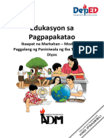 EsP3 Q4 Mod2 Paggalang NG Paniniwala NG Iba Tungkol Sa Diyos