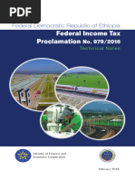 Technical Note - Income Tax Proclamation No. 979-2016