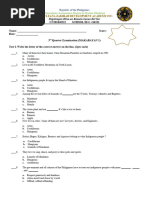 3rd Quarter Examination For Makabayan 1