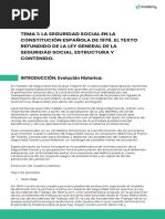 TEMA 1 Seguridad Social Estructura y Contenido