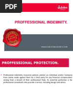 PROFESSIONAL INDEMNITY POLICY - Powerpoint Presentation.