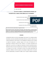 Intervención Educativa Sobre La Hipertensión Arterial en Pacientes Del Consultorio Médico No.13 Guáimaro