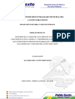 Perfil Proyecto Contratación Servicio Limpieza Lagunas