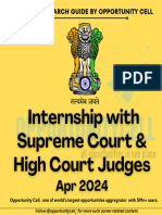 Internship With Supreme Court & High Court Judges