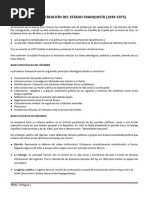 La Creación Del Estado Franquista. Fundamentos Ideológicos y Apoyos Sociales (1939-1975)