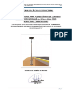 Memória de Cálculo - Postes de Concreto y Pastoral - Luminarias Solares.