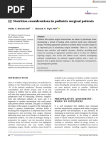 Nutrition in Surgical Pediatric Patients - 2