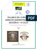 Silabo de Derecho Administrativo