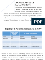 Week 7 Menu Design & Revenue Management