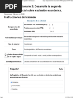 Examen (AAB02) Cuestionario 2 Desarrolle La Segunda Evaluación Parcial Sobre Exclusión Económica.