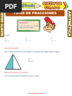 Tipos de Fracciones para Quinto Grado de Primaria