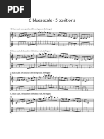 C Blues Scale 5 Positions