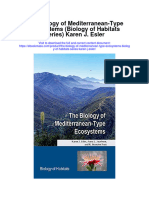 The Biology of Mediterranean Type Ecosystems Biology of Habitats Series Karen J Esler Full Chapter