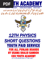 12th Physics SQs Notes For Average Students by Youth Academy