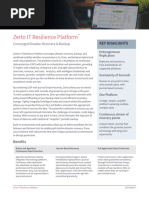 Zerto It Resilience Platform Datasheet