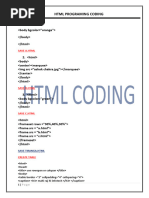 HTML Programing Coding