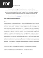 Four Marine-Derived Fungi For Bioremediation of Raw Textile Mill Effluents