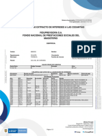 Certificado de Extracto de Intereses A Las Cesantías Fiduprevisora S.A. Fondo Nacional de Prestaciones Sociales Del Magisterio