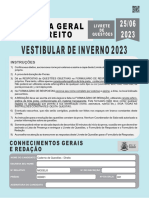 Prova Geral Direito Vestibular 2023