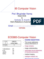 ECE885 Computer Vision: Prof. Bhupinder Verma