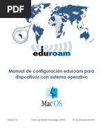 Manual Eduroam MacOS. Versión 1.0