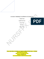 NHS FPX 6008 Assessment 1 Identifying A Local Health Care Economic Issue