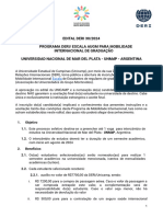 2024 Programa Deri/ Escala Augm para Mobilidade Internacional de Graduação Universidad Nacional de Mar Del Plata - Unmdp - Argentina