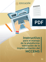 Instructivo Del Sistema en Liěnea MCCEMS