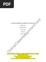 NHS FPX 6008 Assessment 1 Identifying A Local Health Care Economic Issue