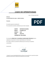 Certificado de Operatividad