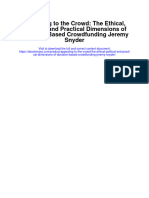 Appealing To The Crowd The Ethical Political and Practical Dimensions of Donation Based Crowdfunding Jeremy Snyder Full Chapter