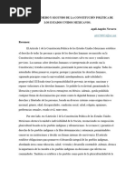 Artículo Primero y Segundo de La Constitución Política de Los Estados Unidos Mexicanos