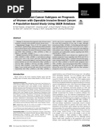 Impact of Breast Cancer Subtypes On Prognosis of Women With Operable Invasive Breast Cancer: A Population-Based Study Using SEER Database