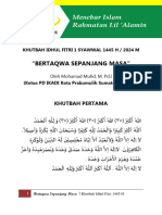 Khutbah Idhul Fitri Ikadi Prabumulih 1445 H - 2024