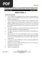 IOQM 2023-24 Sample Paper 3