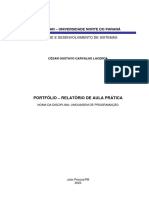 Portfólio - Linguam de Programação César Gustavo C - 240318 - 220938