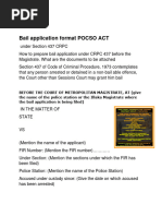 Format of Bail Application Format POCSO ACT-1