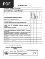 TM I - Evidence Plan