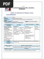 SESION PERSONAL SOCIAL Elaboramos Compromisos para Ser Responsable. 4to B