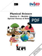 Physical Science: Quarter 2 - Module 13: Special Theory of Relativity