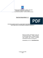 Projeto - Funcionamento Textual-Discursivo de Dêiticos Adverbiais em Entrevistas Com Personalidades Políticas