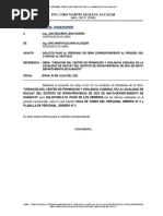 Informe N°13 - Solicito Pago Al Personal de Obra