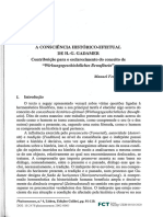 A Consciencia Historico-Efeitual de Gadamer