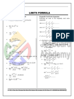 Limits Formula