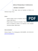 Article Observance Et Alliance Therapeutique Adolescence