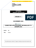 Cat P1 Questions Paper Grade 11 November 2020 English D