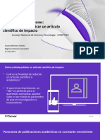 Seminario para Autores Como y Donde Publicar Un Articulo Cientifico de Impacto