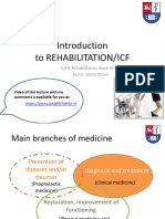 Introduction To Physical Medicine and Rehabilitation - ICF. (5.7, Lecture) v. Donec