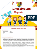 Programación Anual - 5to Grado