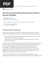 Overview of Chronic Kidney Disease-Mineral and Bone Disorder (CKD-MBD) - UpToDate